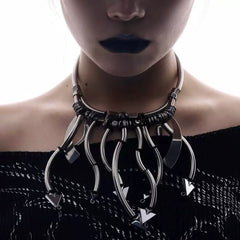 Cyber Gothic Beaded Choker