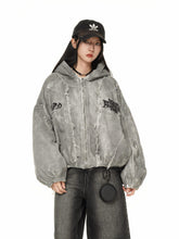 【25s Jul.】Mottled Distressed Striped Cotton Coat