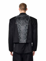 【25s Aug.】Red Snake Print Faux Fur Jacket