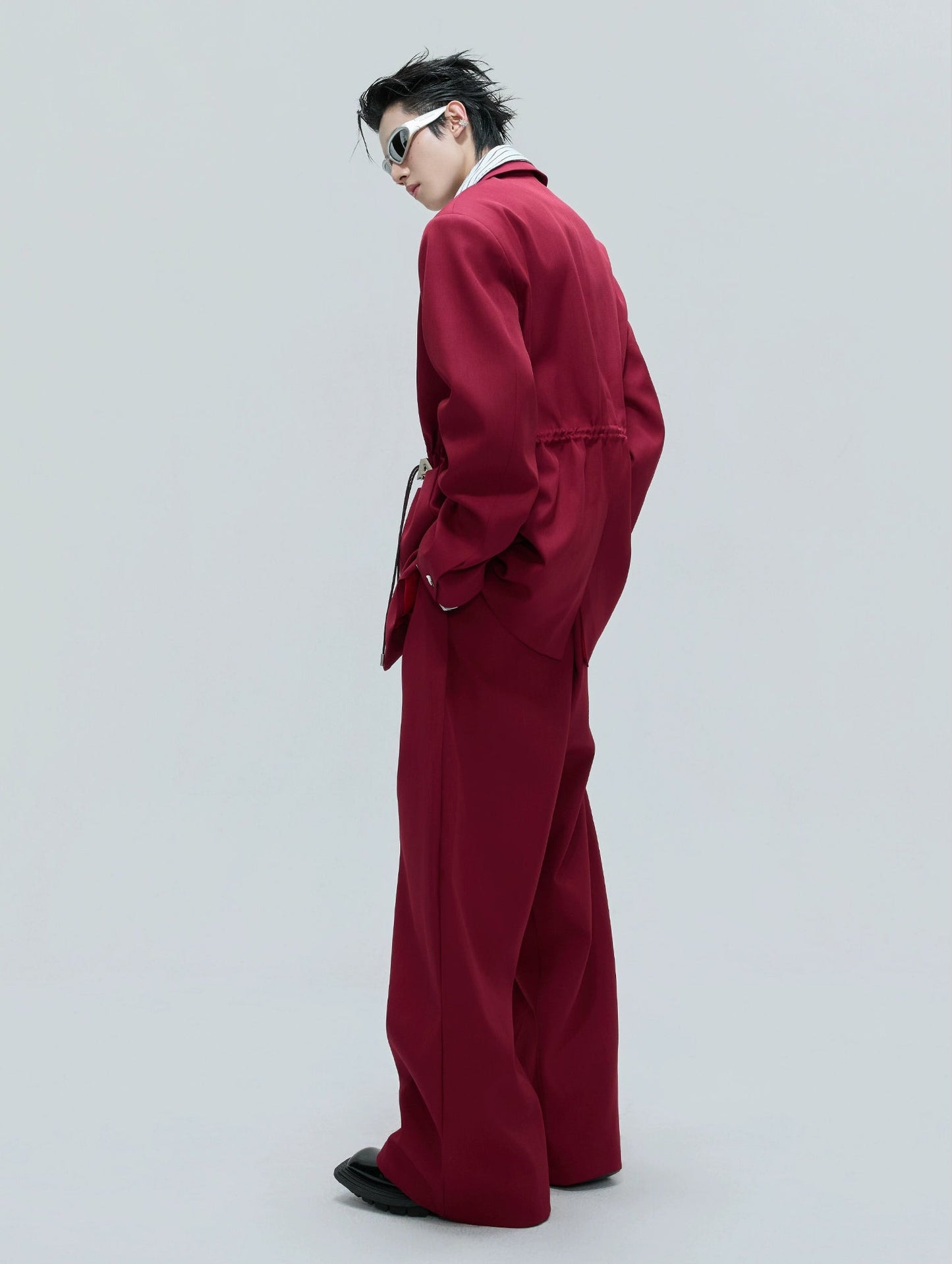 【25s Nov.】Drawstring Waist Padded Shoulder Suit/ Trousers