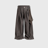 Mesh Panel Stripe Wide Trousers