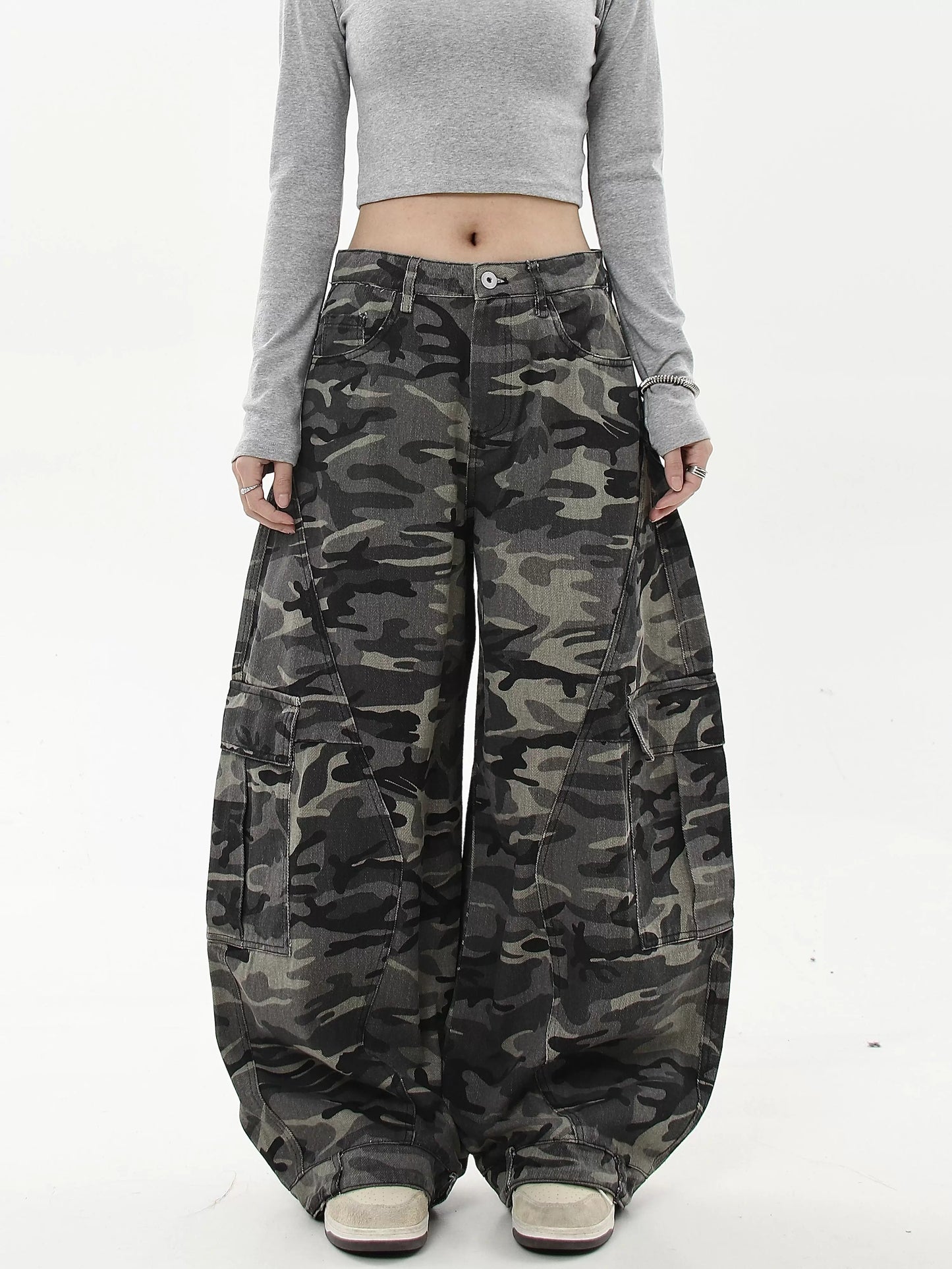 【25s Jul.】Vintage Multi-Pocket Camouflage Overalls