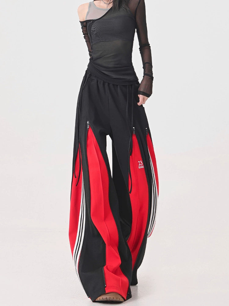 【25s Jul.】Patchwork Wide-Leg Sweatpants