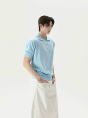 【25s Aug.】Retro Slim Fit Simple Polo Neck T-Shirt