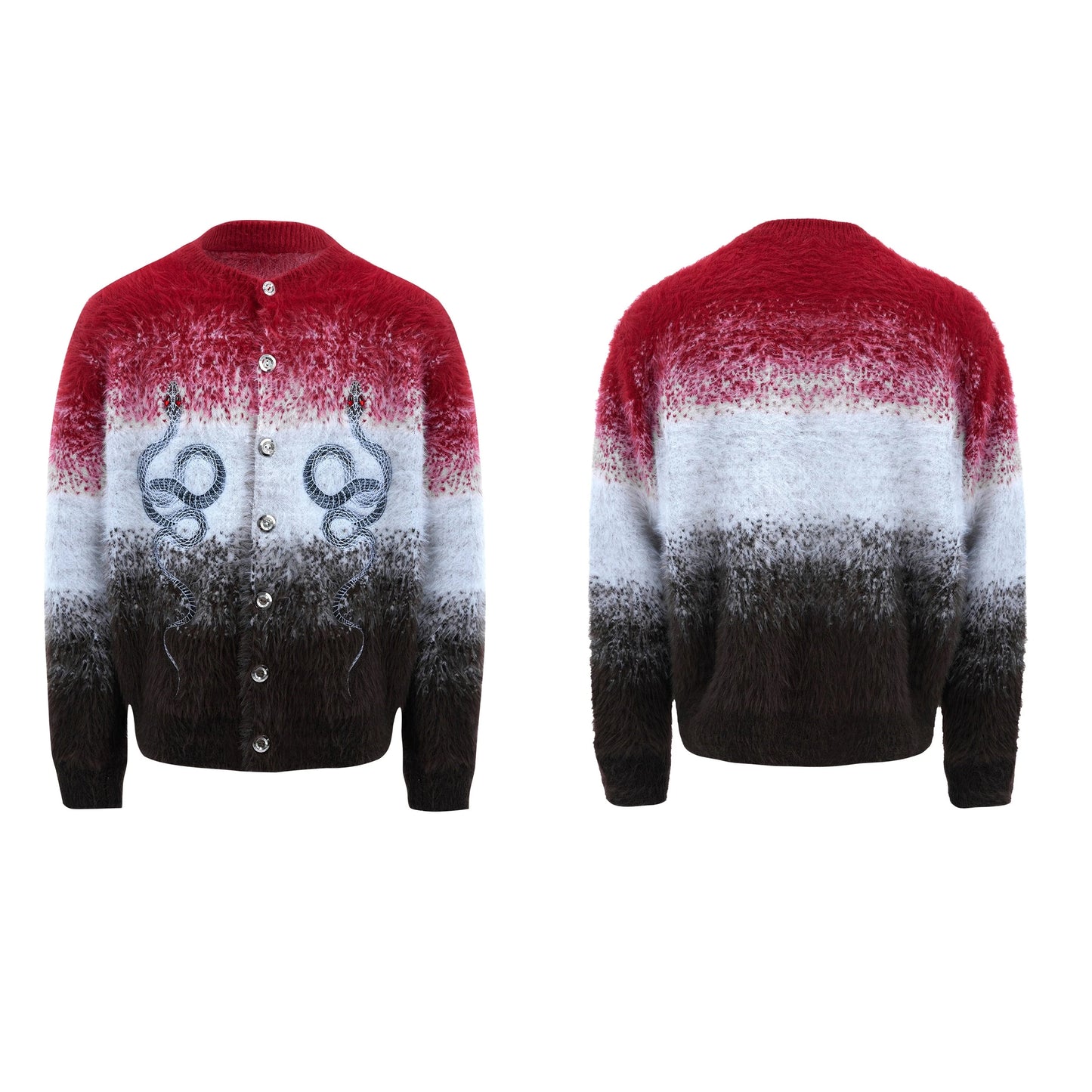 【24s Dec.】Faux Mink Snake Contrast Gradient Sweater ArtsKoreanMan