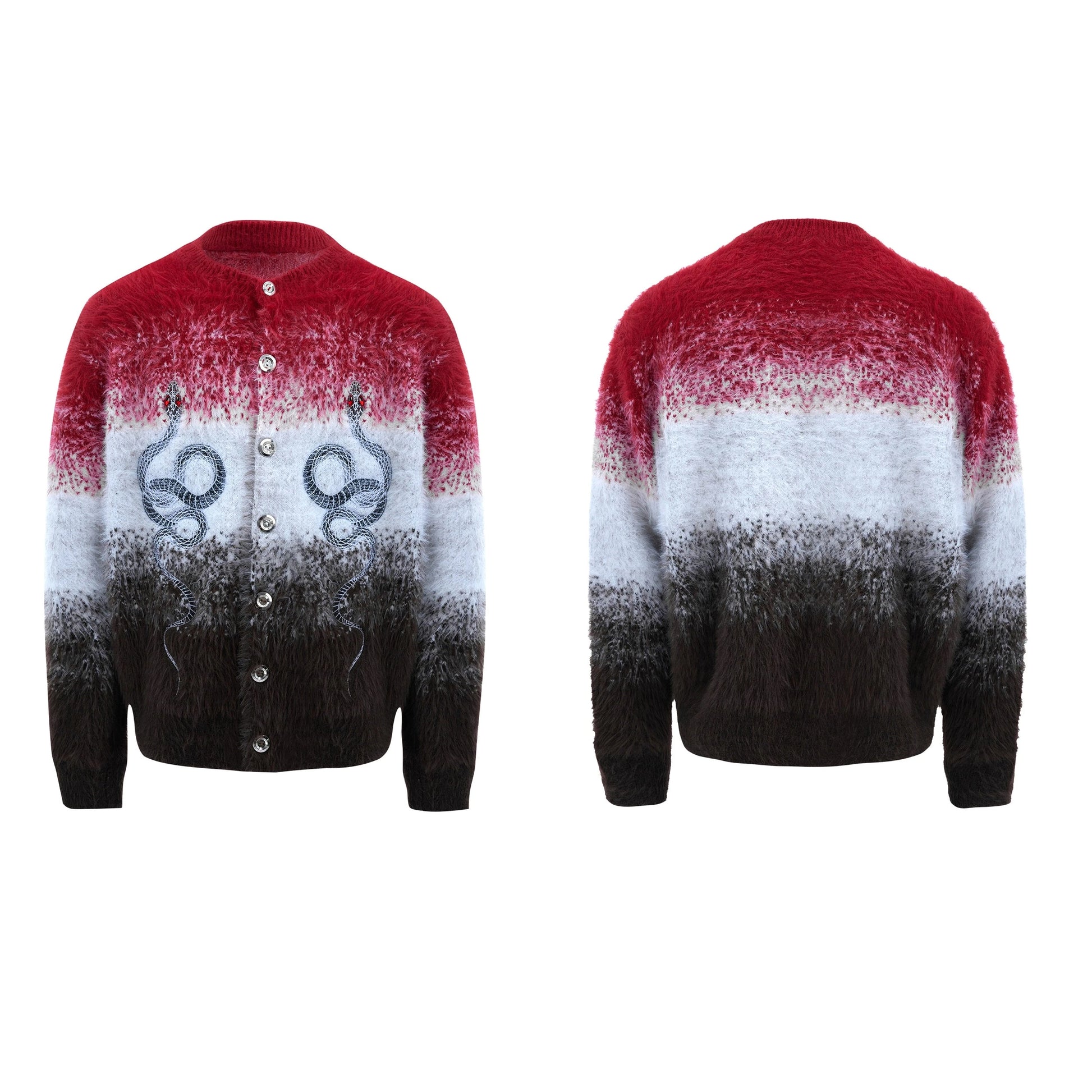 【24s Dec.】Faux Mink Snake Contrast Gradient Sweater ArtsKoreanMan