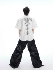 【25s Apr.】3D Spine Embroidered Oversized T-Shirt