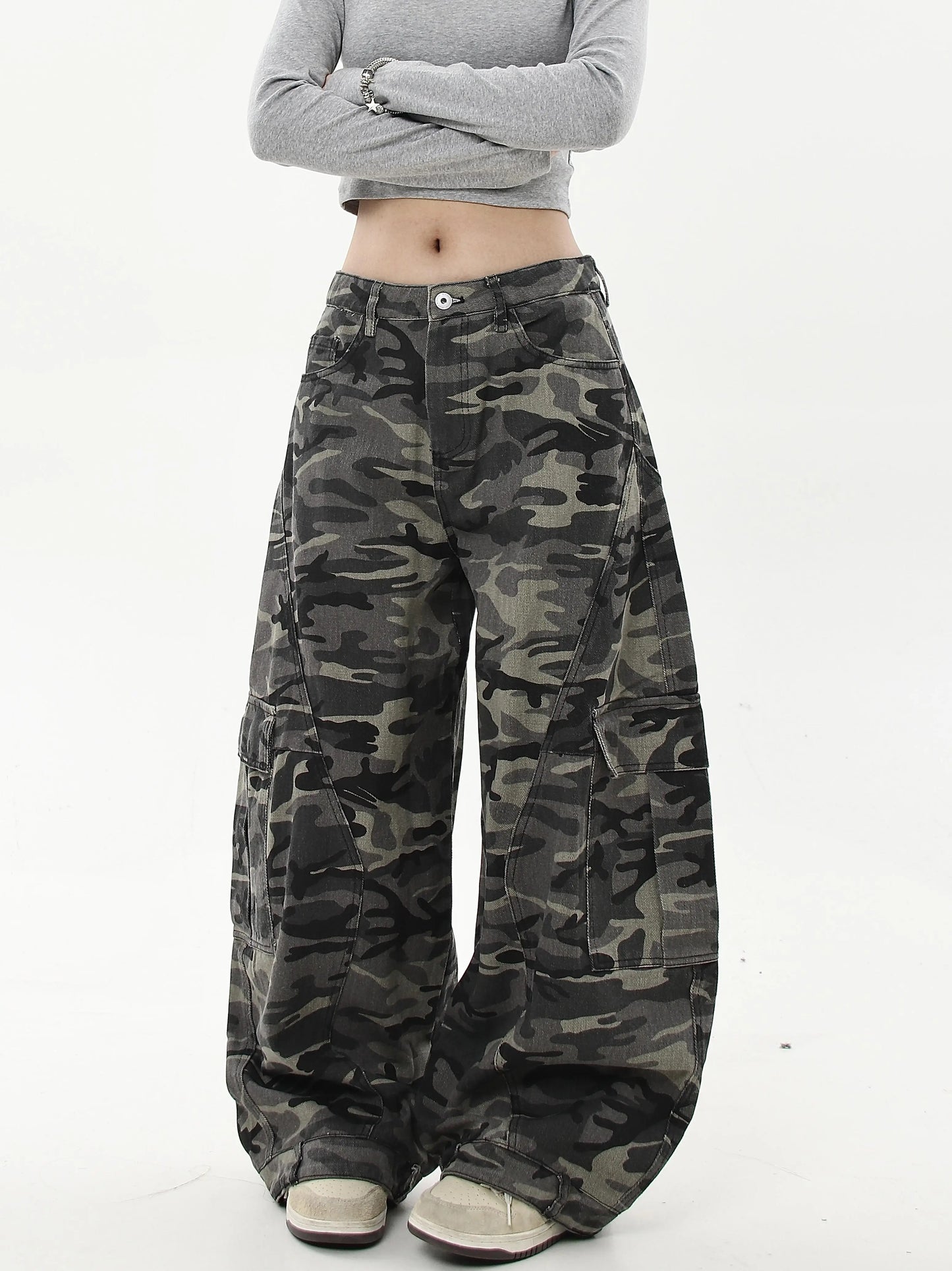 【25s Jul.】Vintage Multi-Pocket Camouflage Overalls
