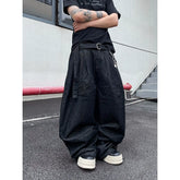 【25s Jun.】Distressed Drape Loose Scimitar Jeans