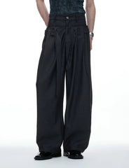 Wide-Leg Pleated Kendo Trousers