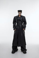 【23s October.】Deconstructed Silhouette PU Leather Coat ArtsKoreanMan
