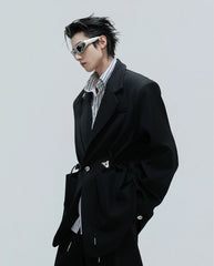 【25s Nov.】Drawstring Waist Padded Shoulder Suit/ Trousers