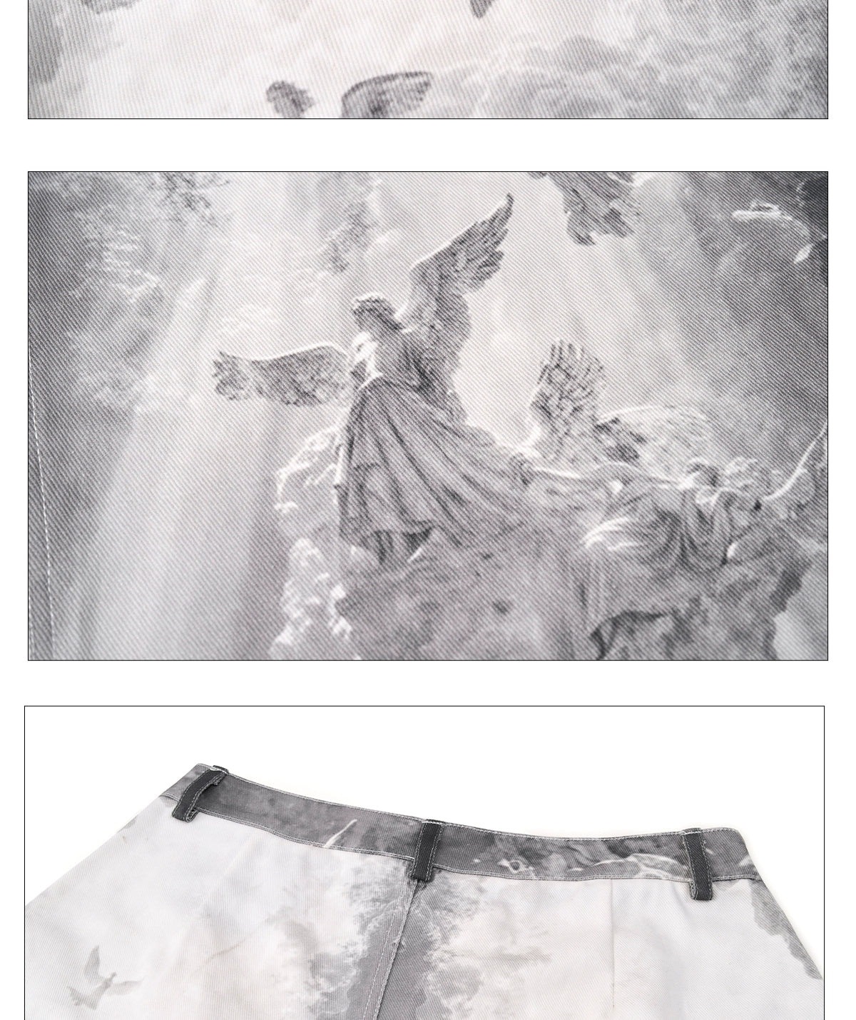 【25s Oct.】3D Printed Street Low-Rise Wide-Leg Jeans