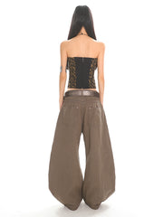 【25s Jun.】Leopard Boned Corset Crop Top