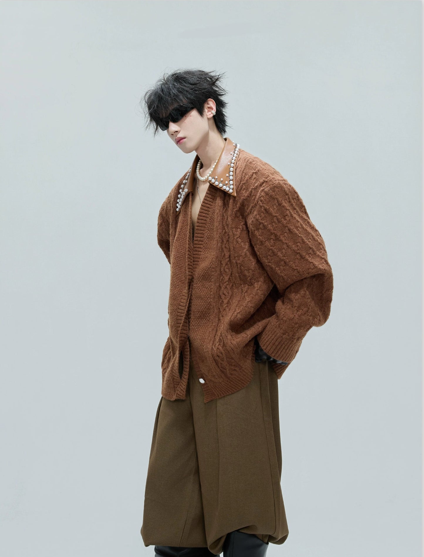 【25s Nov.】Elegant and Luxurious Vintage Handmade Pearl Sweater