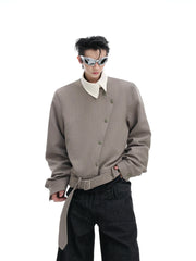 【25s Aug.】Asymmetric Button Vintage Collar Jacket