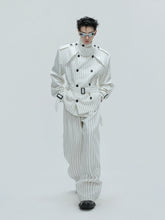 【25s Nov.】Striped Multi-panel Belted Jacket/Trousers