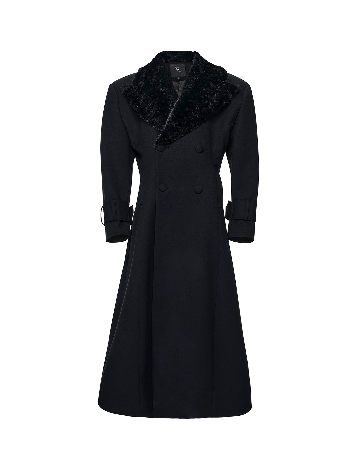 【25s Nov.】Elegant Long Trench Coat with Fur Collar