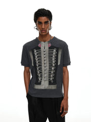 【26s May】Napoleonic Court Printed Cropped Slim Tee