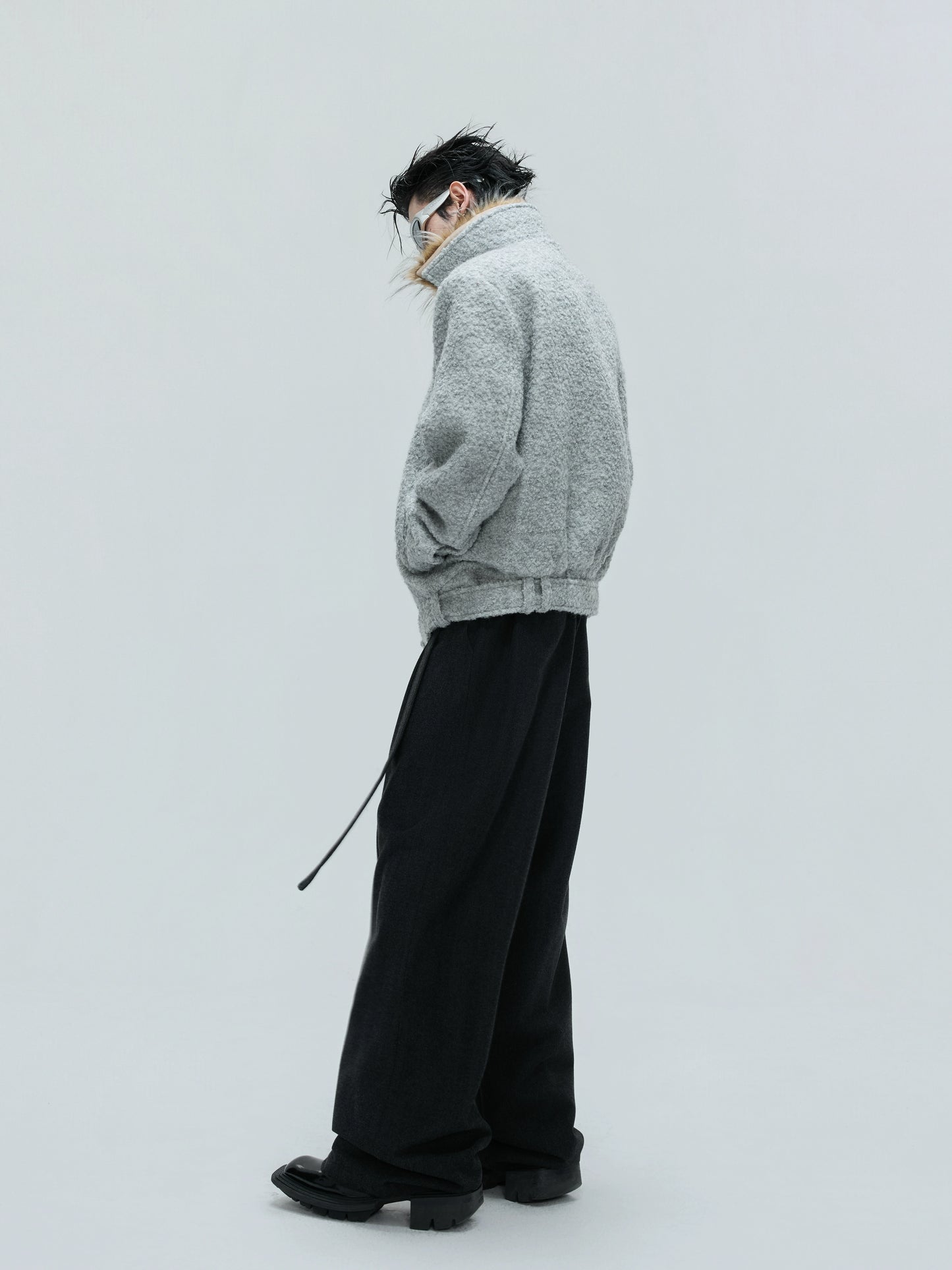 【25s Nov.】Faux Wolf Fur Collar Detachable Thick Warm Coat