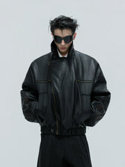 【25s Nov.】Distressed Embossed Detachable Fur Collar Thickened Cotton Coat