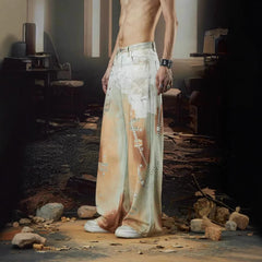 【25s Jul.】Heavy-Duty Chain Print Denim Jeans