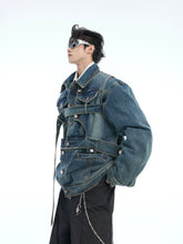 【25s Apr.】Distressed Deconstructed Cropped Denim Jacket