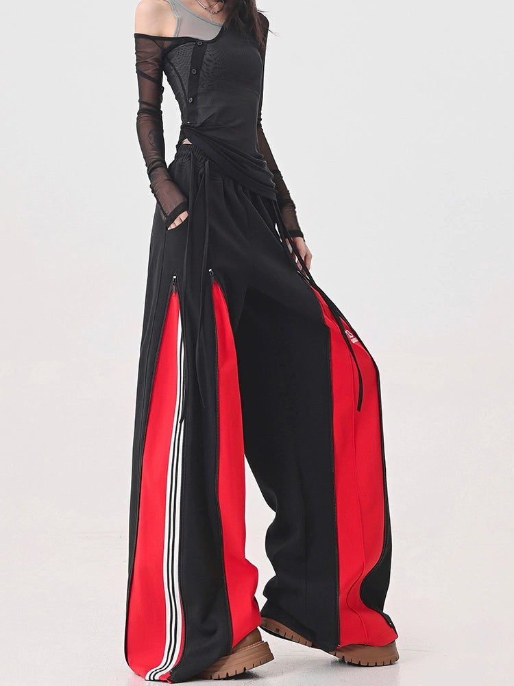 【25s Jul.】Patchwork Wide-Leg Sweatpants
