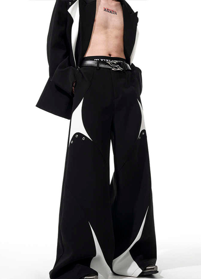 【25s Apr.】Deconstructed Color-blocked Suit + Pants