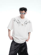 【25s Apr.】3D Spine Embroidered Oversized T-Shirt