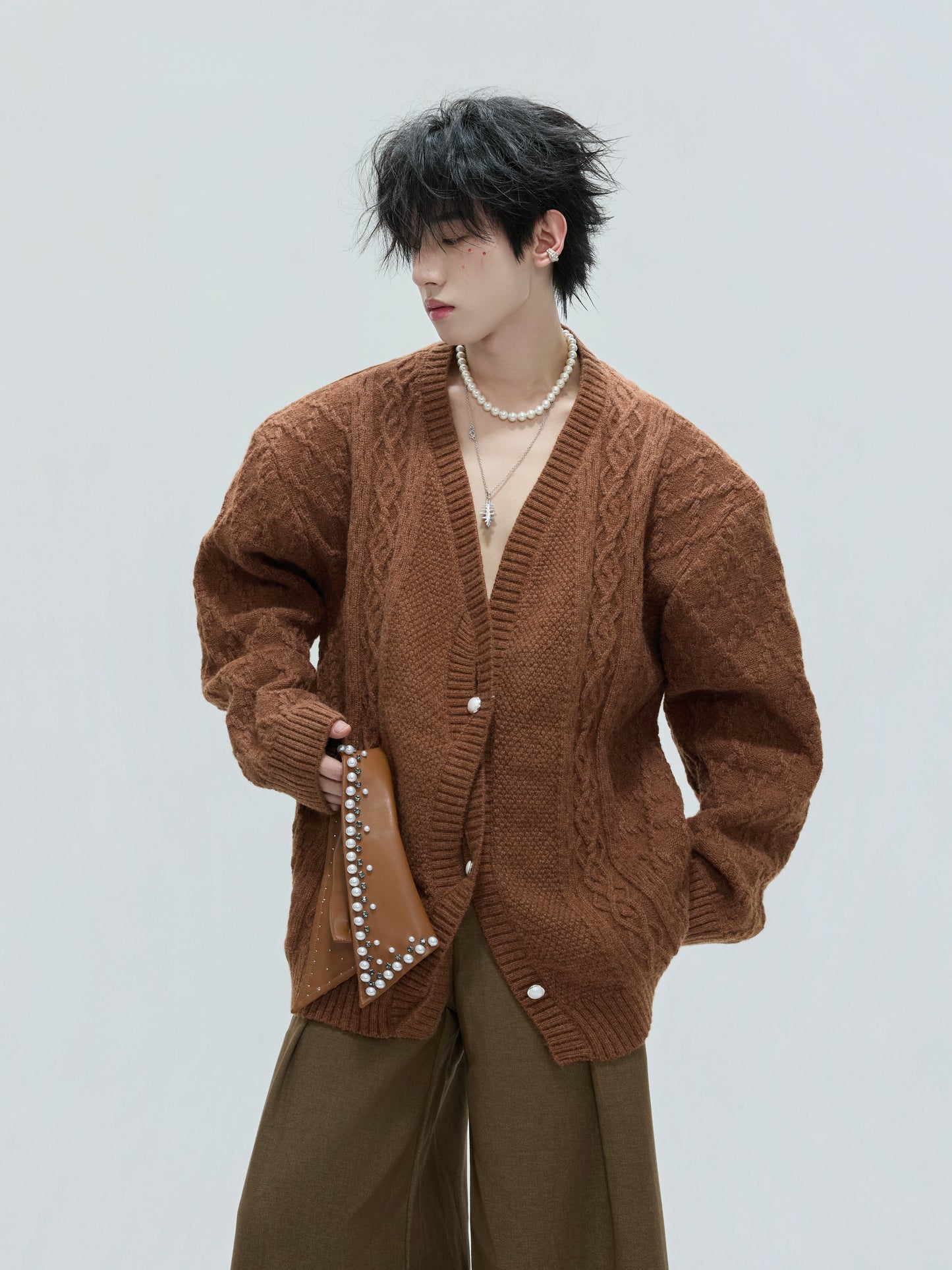 【25s Nov.】Elegant and Luxurious Vintage Handmade Pearl Sweater