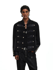 【26s May】Napoleonic Stand Collar Metal Button Lightweight Shirt Jacket