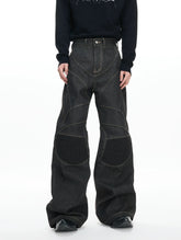 【26s Jan.】Hand-Stitched 14.5oz Raw Denim Knee-Panel Jeans