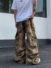 【25s Jun.】Vintage Sand Snake Camouflage Punk Pants