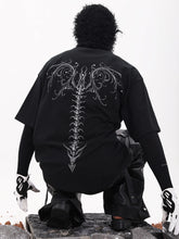 【25s Jul.】Dragon Backbone Graphic Oversized Drop Shoulder Tee