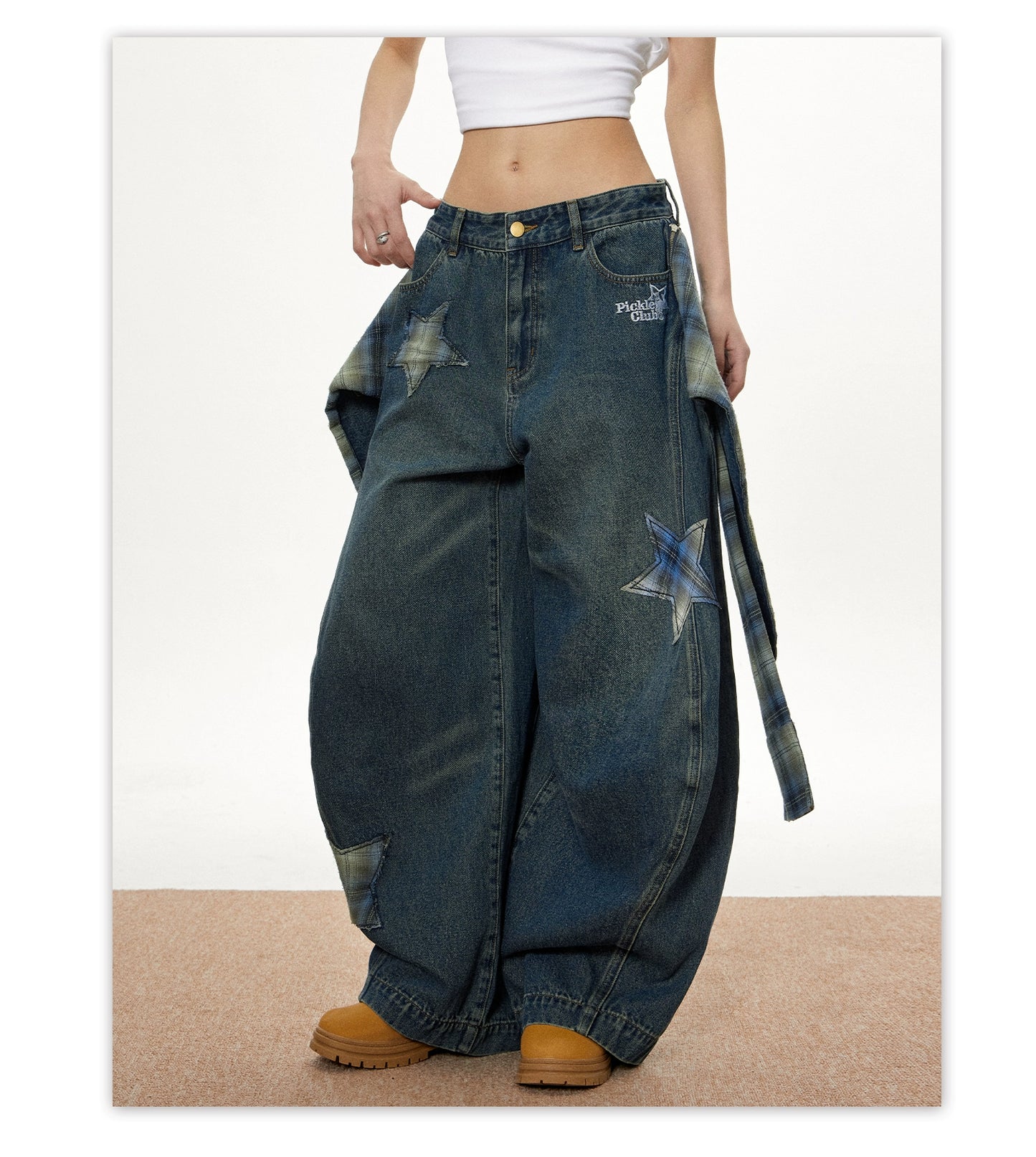 【25s Jul.】Star Bunny Ears Wide Leg Jeans