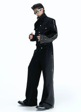 Striped Ribbon Layered Track Top / Pants