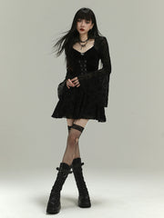 【25s Jul.】Vintage Embroidered Sheer Lace Dress