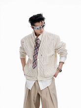 【25s Aug.】Pearl Detail Knit Hollow-Out Cardigan