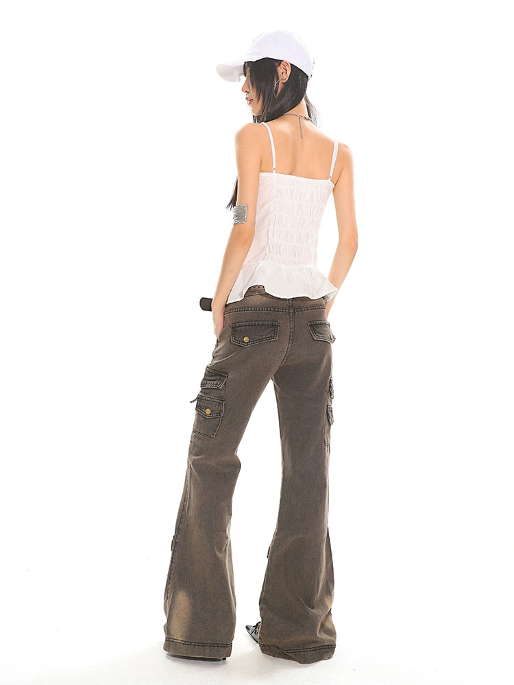 【25s Jun.】Leopard Tie-Strap Patch Cami Top