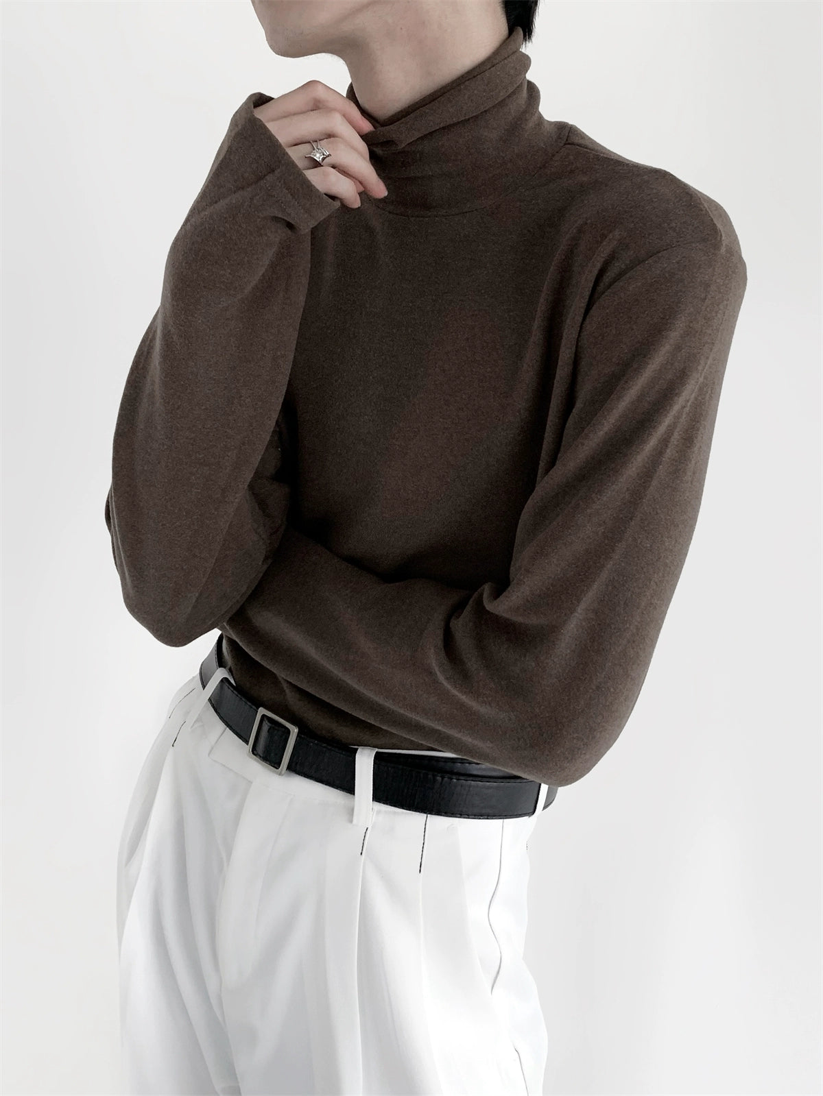 【25s Jul.】Simple High Collar Soft Bottoming Shirt