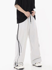 【25s Jul.】Vintage Grey Loose Straight-Leg Jogger Pants