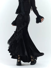 【25s Jul.】Gothic Velvet Fishtail Skirt