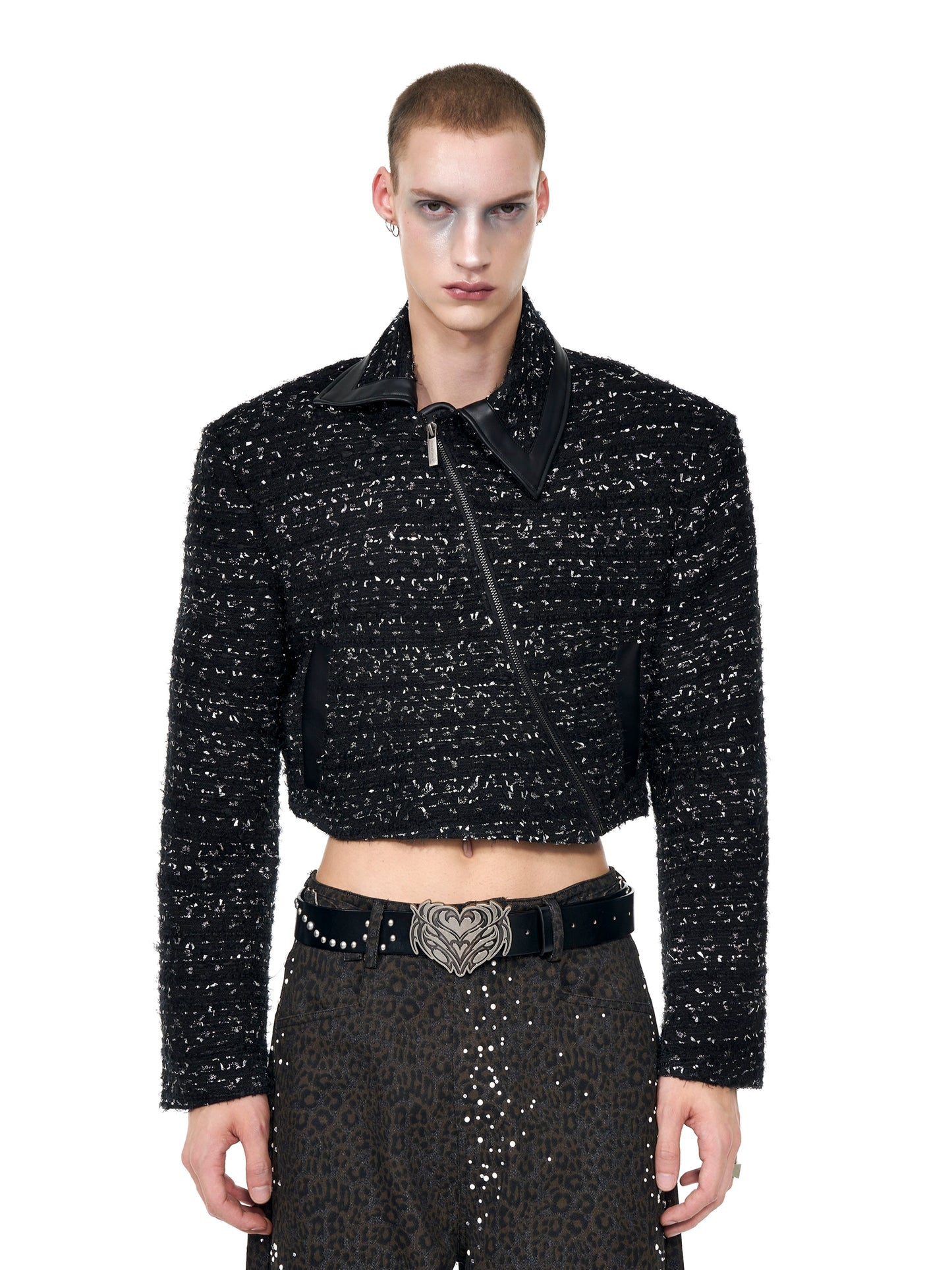 【25s Sep.】Chanel-style Oblique Zipper Short Jacket