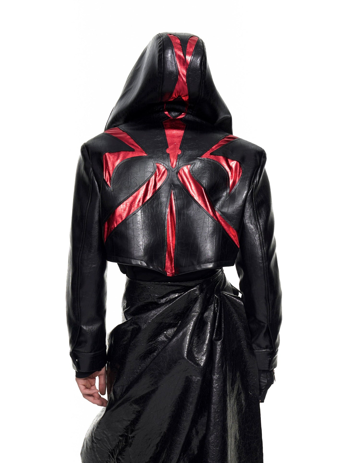 【25s Sep.】"Dark Knight" Bat Cap Pu Leather Jacket