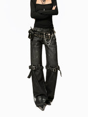 【26s Mar.】Washed Vintage Punk Denim Pants