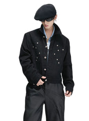 Vintage Rose Studded Denim Jacket