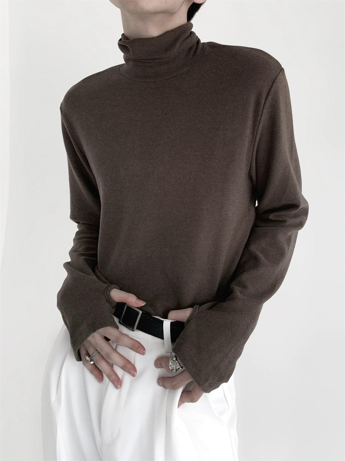 【25s Jul.】Simple High Collar Soft Bottoming Shirt