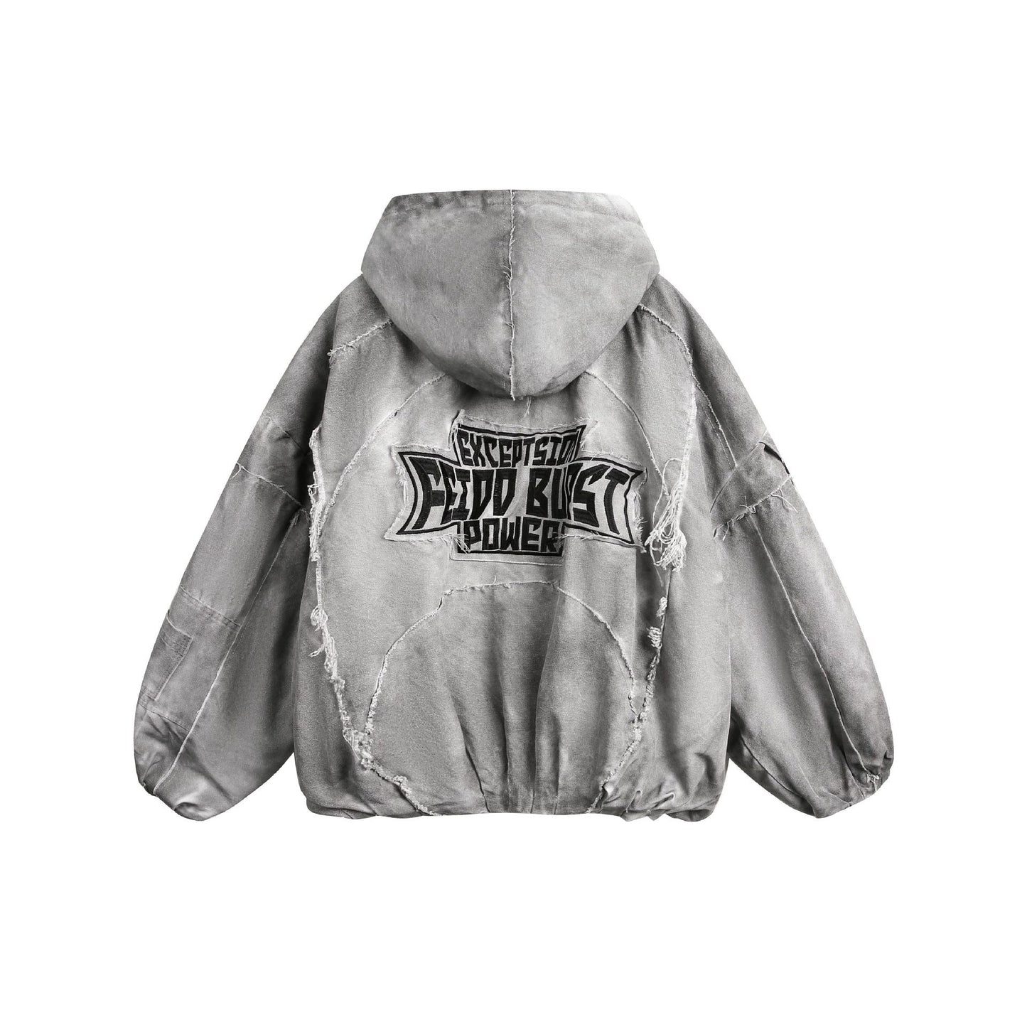 【25s Jul.】Mottled Distressed Striped Cotton Coat