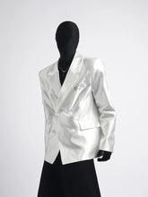 【26s Apr.】Pleated Double-Breasted White Blazer